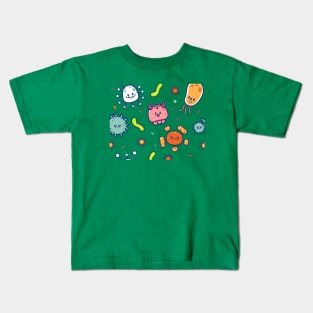 Cute Virus Cartoon (4) Kids T-Shirt